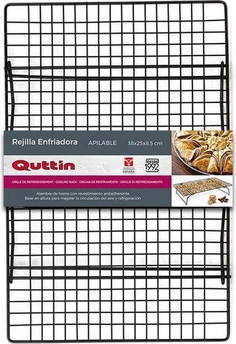 Quttin taartrooster afkoelrek / zwart 38 x 25 x 8,5 cm