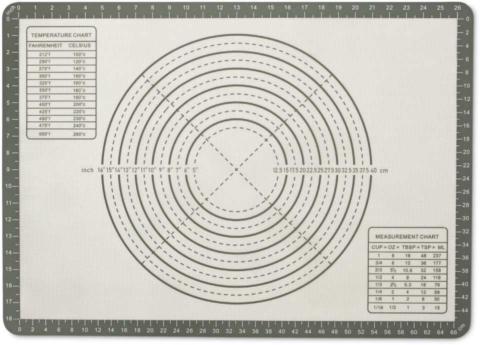Famanu bakmat Siliconen met maataanduidingen antislip en voedselveilig 71,1 x