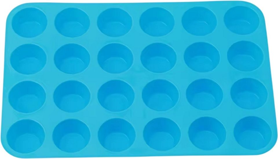 rimmo bakvorm 24-Gaats Siliconen Mini Muffin Blauw