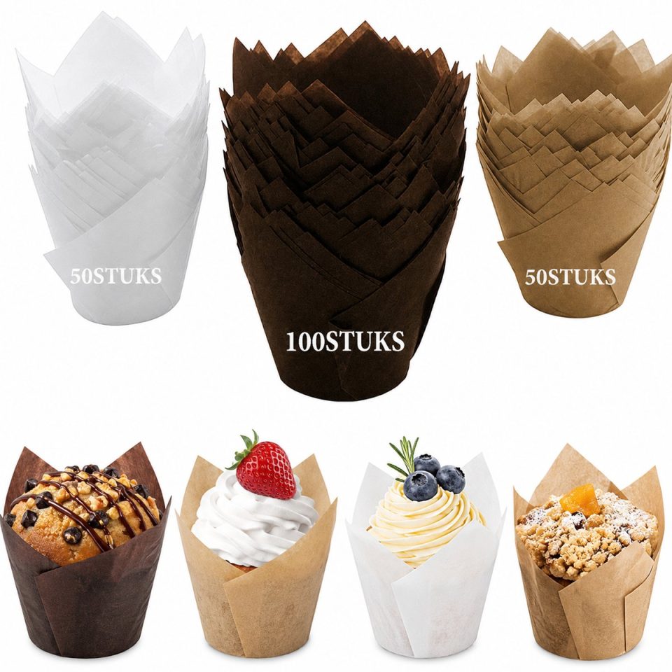 kaiyaya cupcakevormpjes Tulp 5 cm (200 stuks)