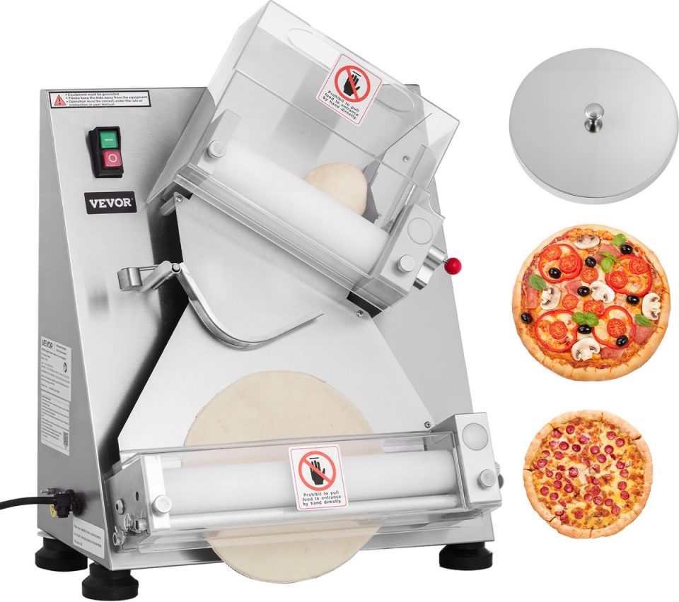 Vevor deegroller Elektrische Pizzadeegpers Automatische Broodpers 355,6 mm