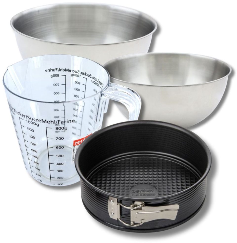 Zenker Bakkersset met springvorm 2 mengkommen 20 cm