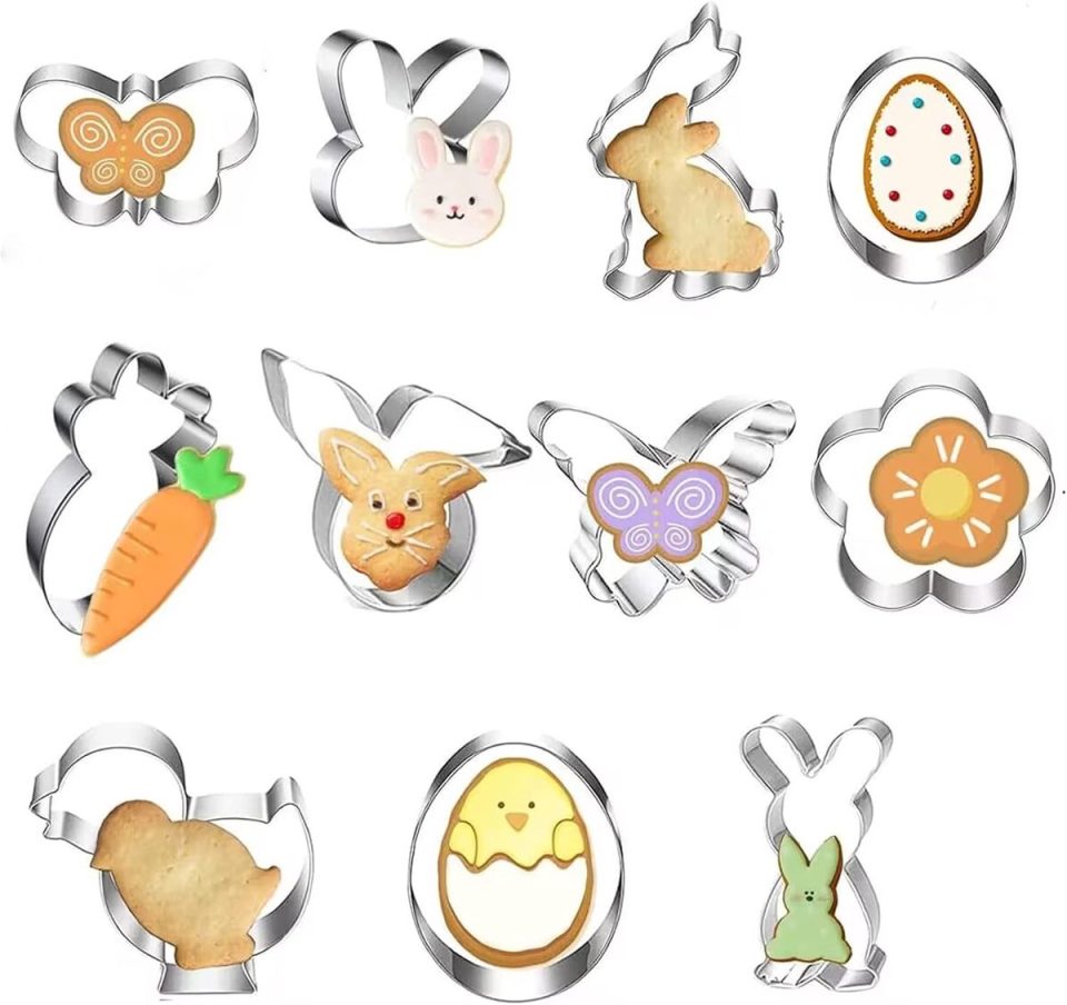 Famanu Paas uitsteekvormen set van 11 roestvrijstalen koekjesvormen
