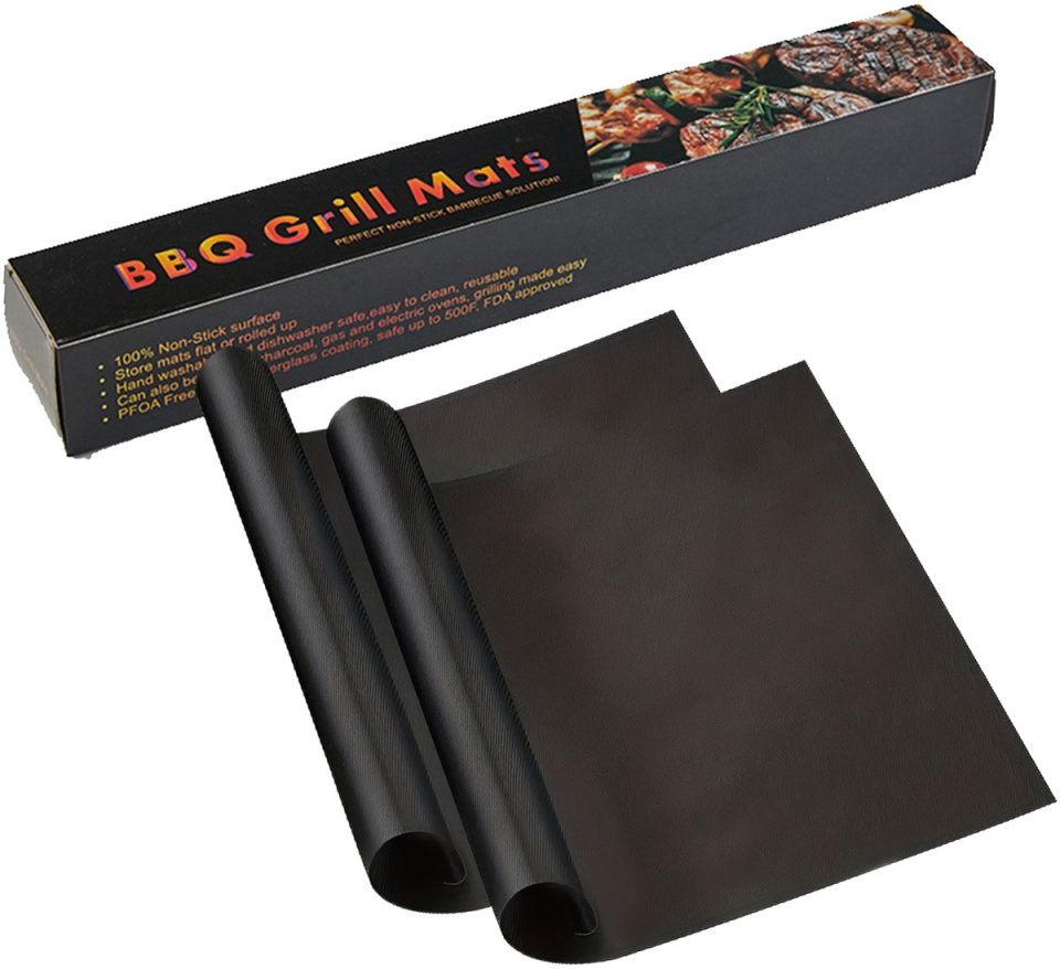 Qttvbtna Ovenmat zwart 33 x 40 cm (3 stuks)
