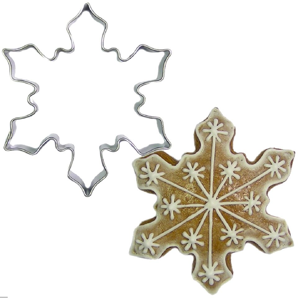 Brand New Cake uitsteekvorm Sneeuwvlok RVS 6,5 cm