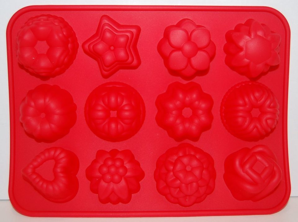 eizook bloem Silicone fruit cake bak ijs vormen Rood