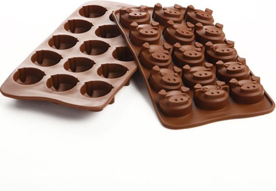 MerkIoos chocolade Siliconen Mal Varken