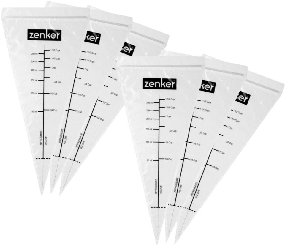 Zenker Set van 20 maatbekers met rits Smart Pastry 30 cm
