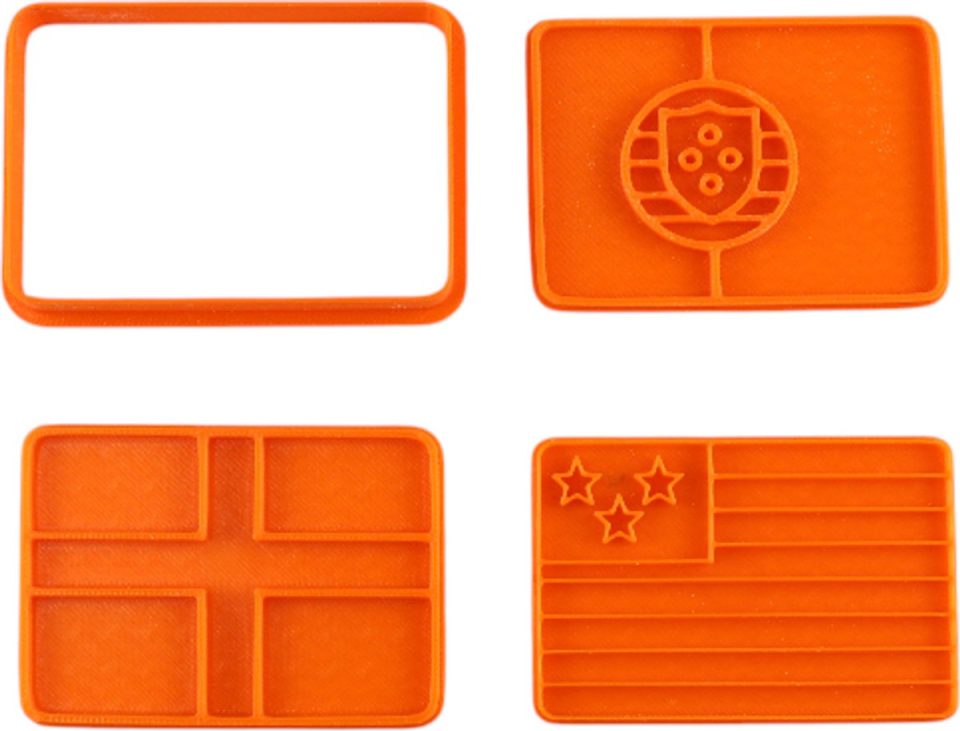 Ardran & Tookar uitsteekvormpjes voetbal Koekjes Uitstekers stempel voor deeg fondant klei Cookie Cutter WK & EK Landen set