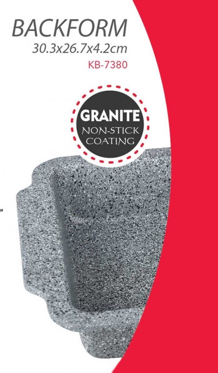 Klausberg bakvorm Kb-7380 Granieten Antiaanbaklaag 30,3 x 26,7 x 4,2 cm