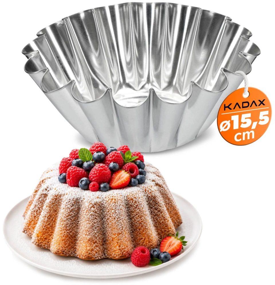 Kadax cakevorm Gugelhupfvorm, van verzinkt plaatstaal 15,5 cm