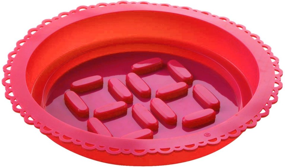 E-my bakvorm Dessert Roundy Siliconen Rood