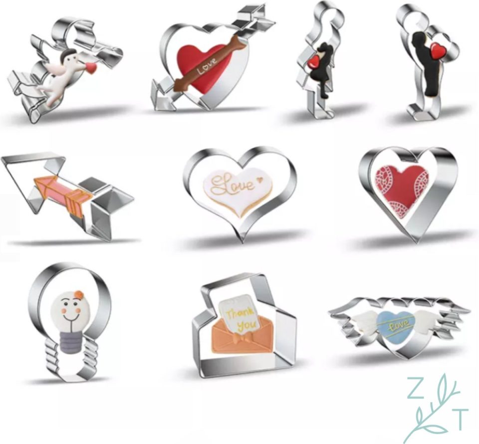 ZijTak uitsteekvorm Valentijn set (10 stuks)