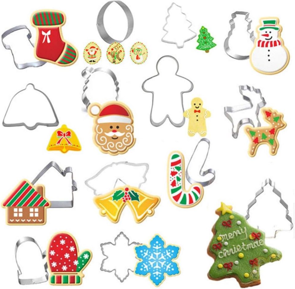 Winkrs uitsteekvormpjes Kerst Set van 14
