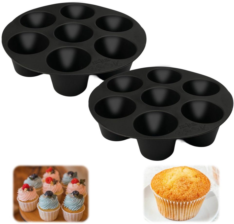 Famanu Set van 2 mini muffinvormen siliconen