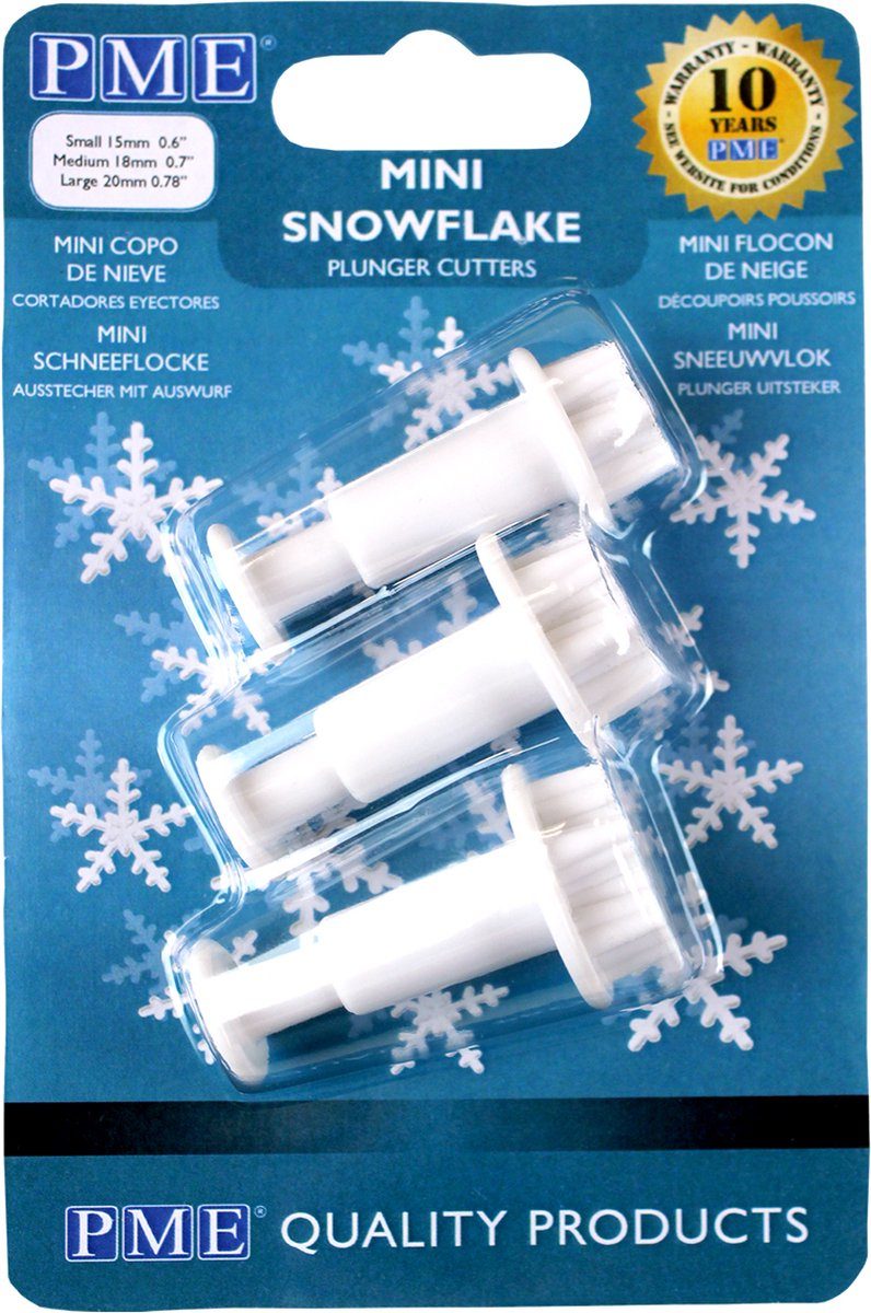 PME Mini Sneeuwvlokjes Uitstekers set van 3