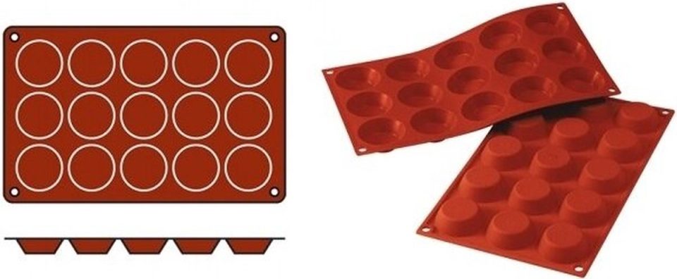 Silikomart bakmat Tartelettas (Cap. SiliconFlex 070050 (15 stuks)