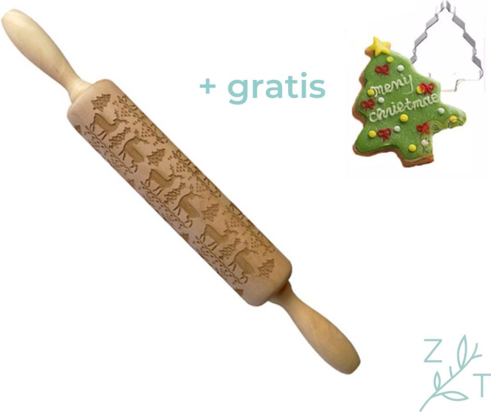 ZijTak Kerst deegrol + gratis uitsteekvormpje* koekjes bakken