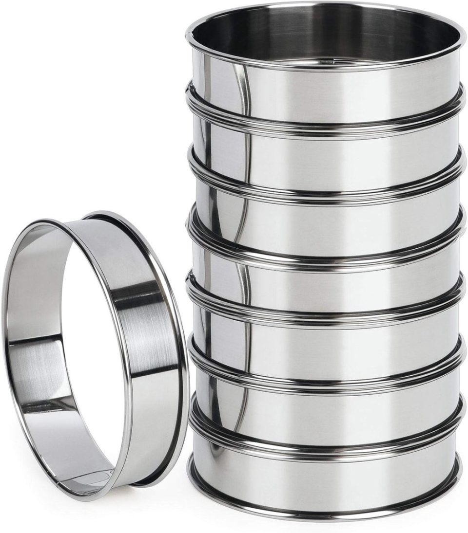 Ynkkvre Set van 8 Crumpet Ringen 10,5 cm