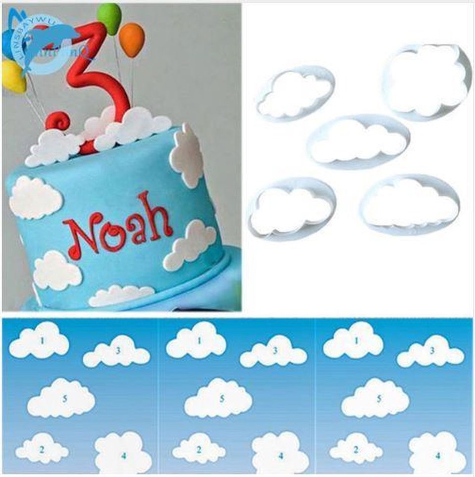Ardran & Tookar uitsteekvorm Wolk Set van 5