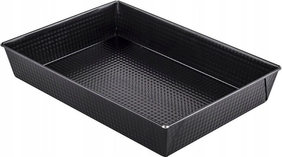 Inmet cakevorm rechthoekige bakvorm 30 x 25 x 6 Zwart