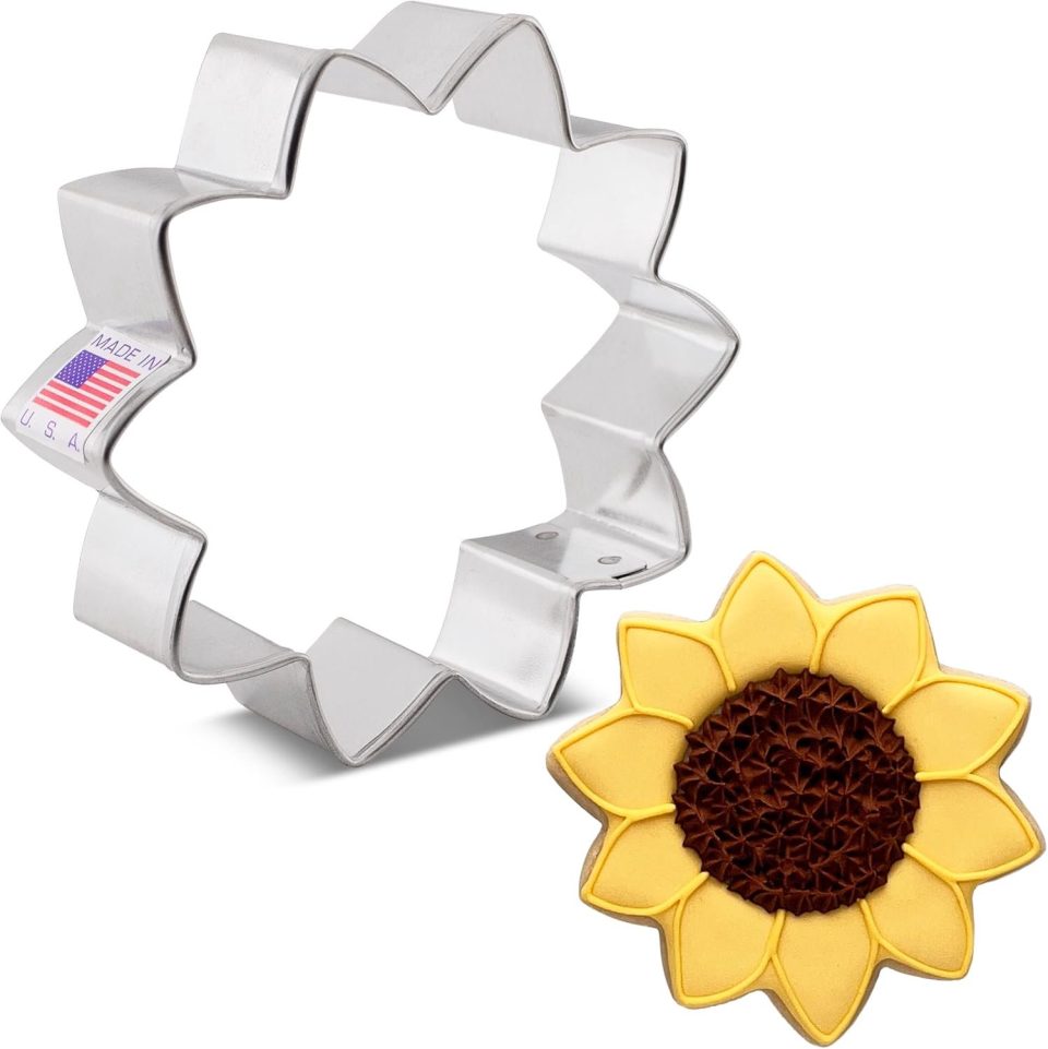 Ann Clark Cookie Cutters bloem Koekjesvorm Zonnebloem Roestvrij Staal
