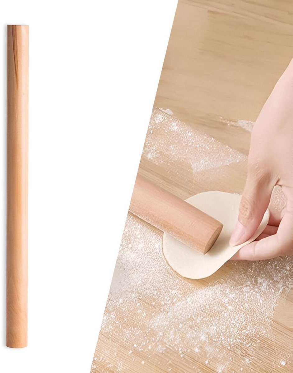 Allecto Plus deegroller van Beukenhout Professioneel Houten Gevoel 40 cm