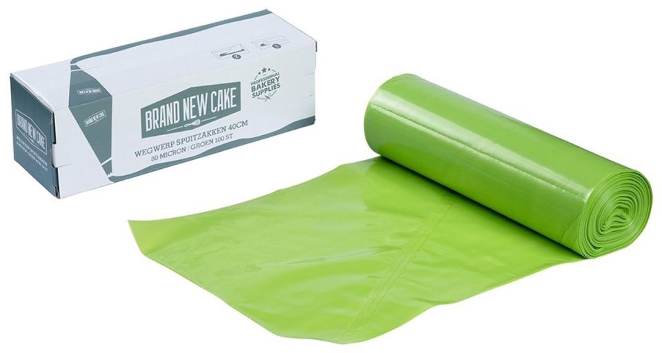 Brand New Cake spuitzak Wegwerp Groen 40 cm (100 stuks)