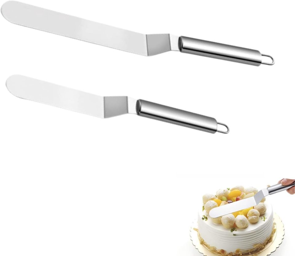 Qttvbtna RVS Taartspatels (2 stuks)