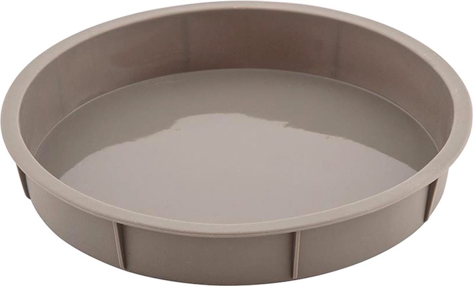 Florina cakevorm ronde siliconen Taupe 25 cm