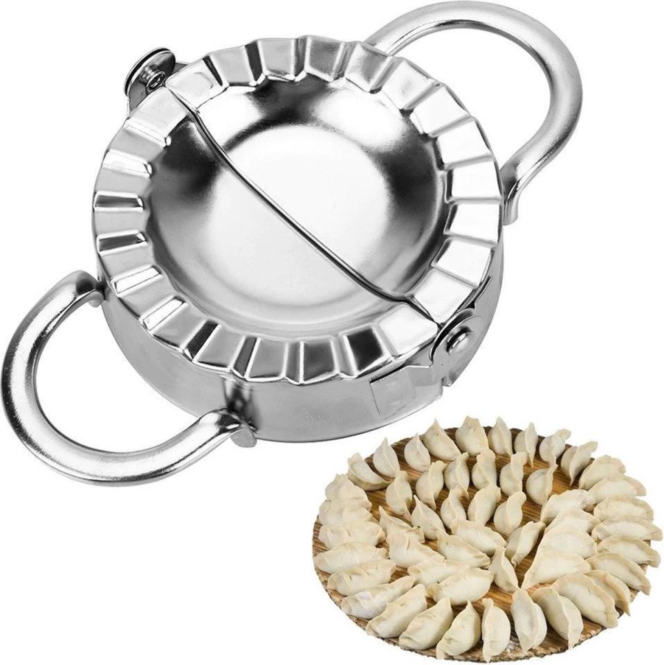 Dappermann Stalen Deegvormer Mal dumpling maker voor Ravioli, Pastei, Dumpling, Empanada maker Keukengerei Knoedel maker RVS | 9,5 cm