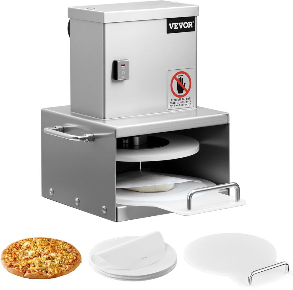 Vevor Elektrische Pizzadeegpers CommerciëLe Deegrol Broodpers 15,24 cm