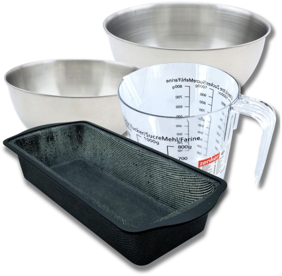 Zenker Bakset met cakevorm 2 mengkommen 31,5 cm