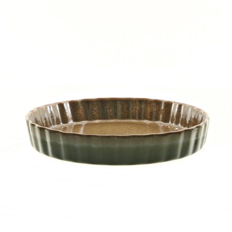 Mplco taartvorm Ombres Quiche Vorm Ø26 x Bruin Groen 4,5 cm