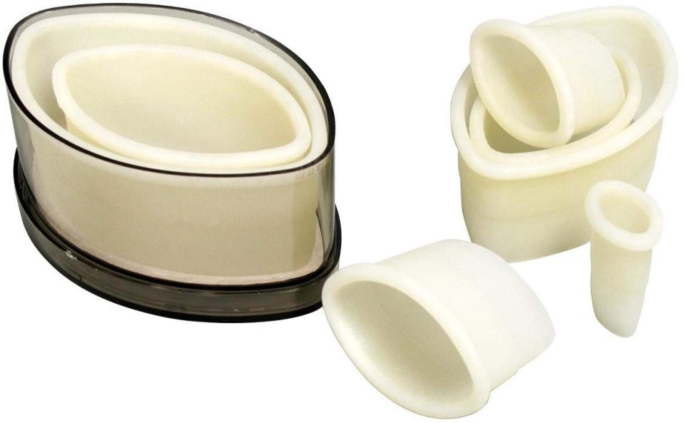 Thermohauser nylon koekjesvormset American football wit 12,0 cm (7 stuks)