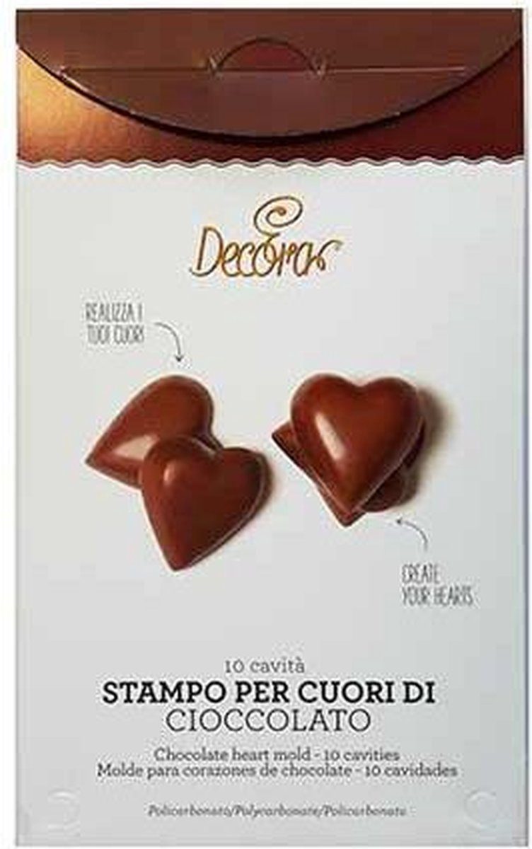 Decora chocolade mal hartjes