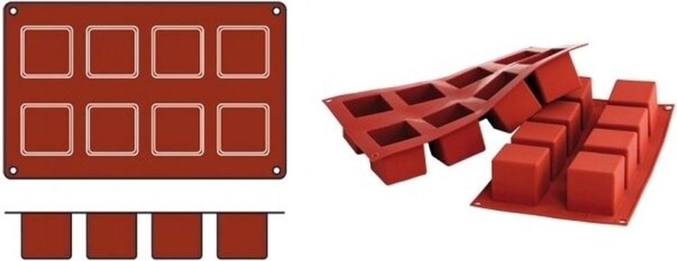 Martellato bakmat Cubes (Cap. SiliconFlex 070076 (08 stuks)
