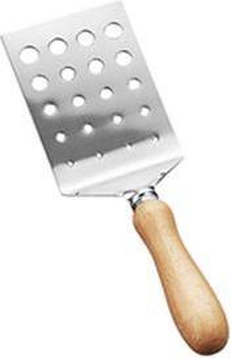 Eppicotispai paletmes RVS met gaten en houten handvat 27 cm 8 cm