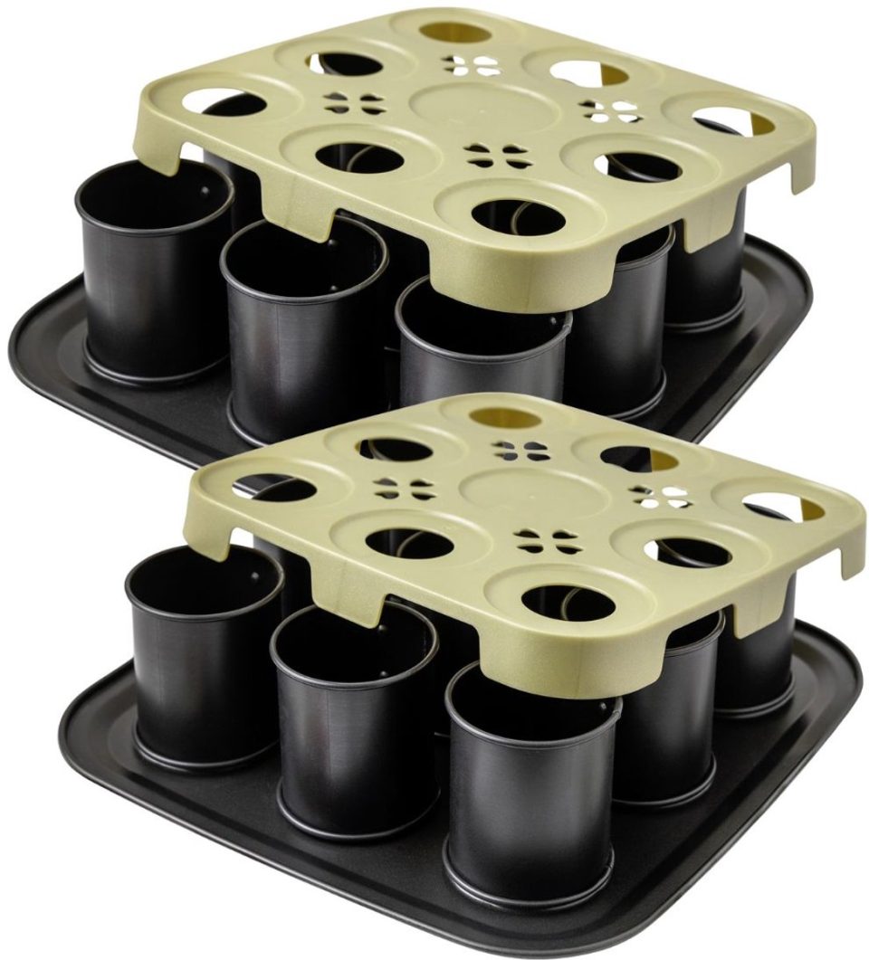 Zenker Set van 2 individuele cakevormen 9 holtes 29 x 29 cm