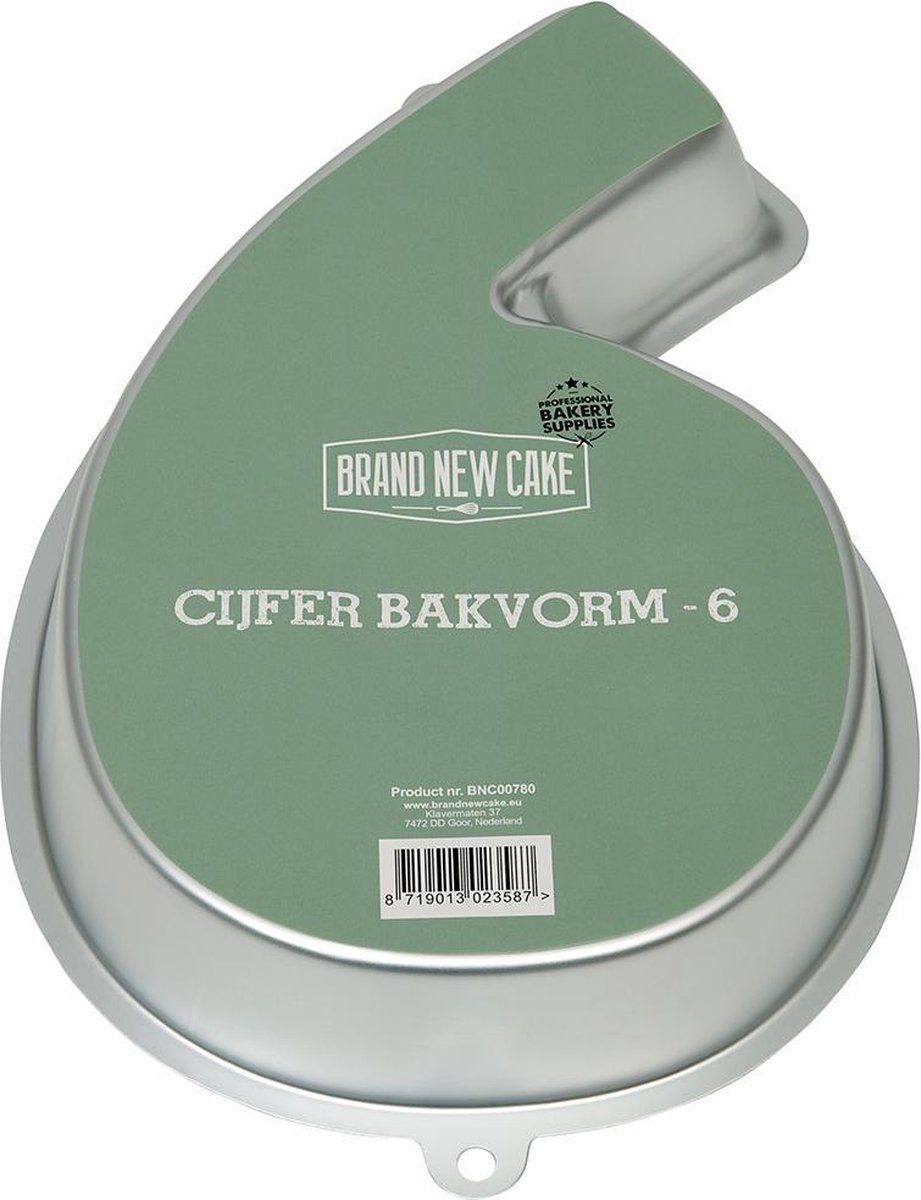 Brand New Cake bakvorm Cijfer 6