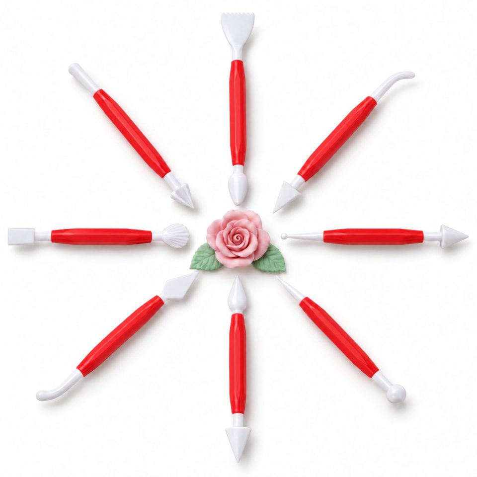 Cheqo Modelleerset Set van 8 Fondant Gereedschap
