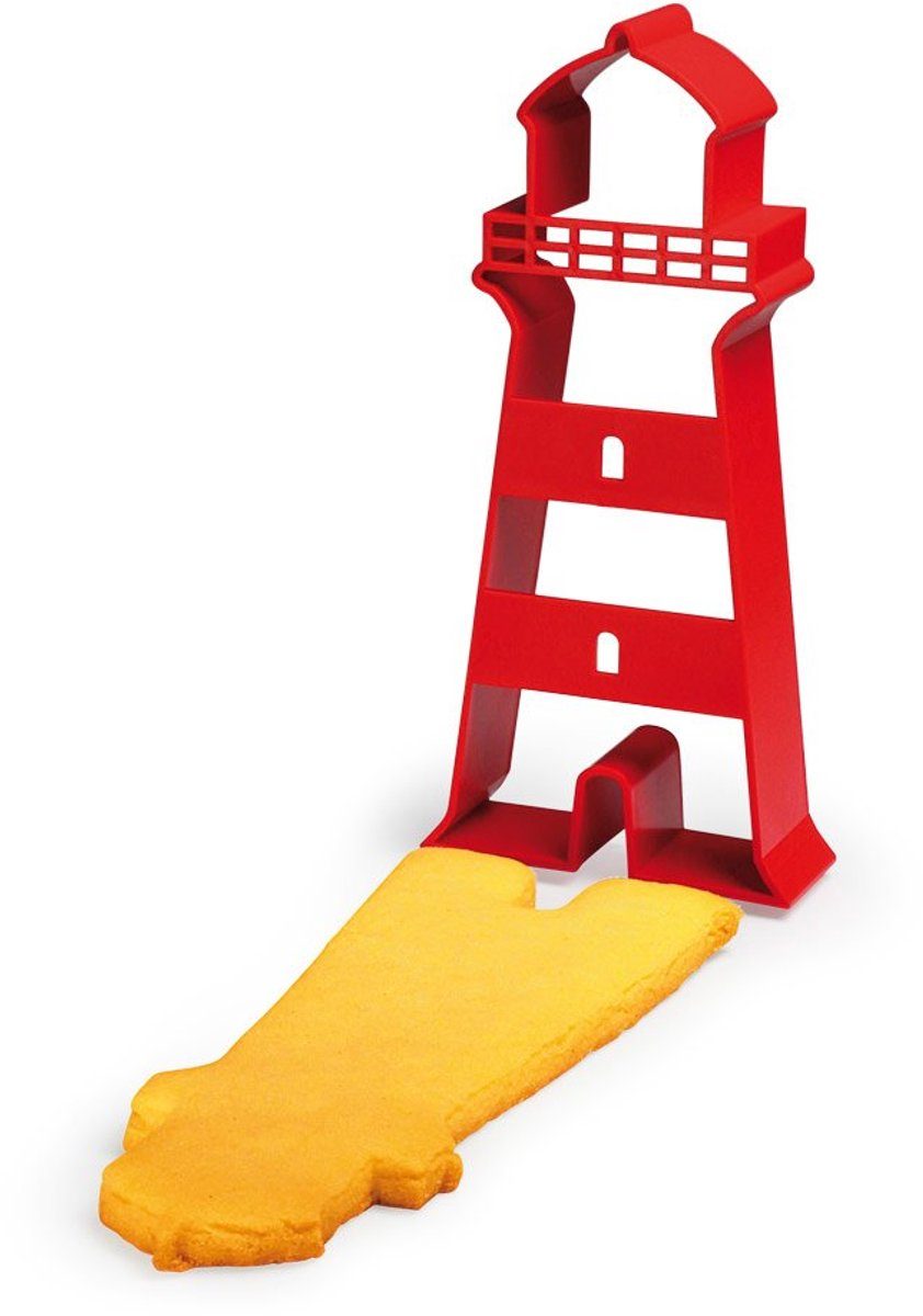 phil goods vuurtoren souvenir & koekjesvorm in rood