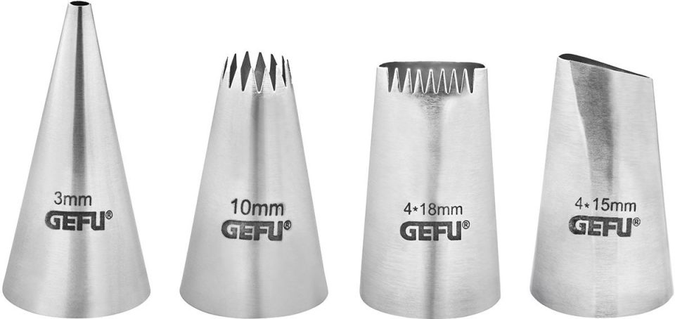 Gefu spuitmondjes decore Set 4-delig