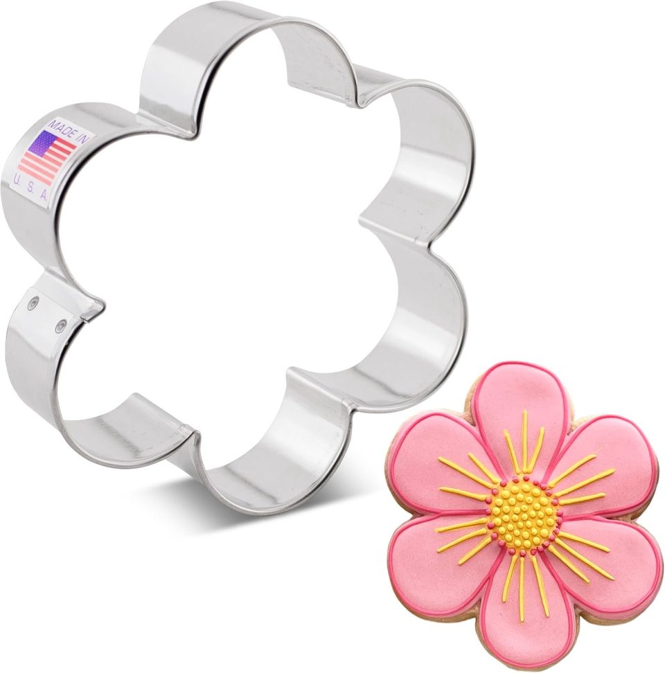 Ann Clark Cookie Cutters bloem Vorm Koekjessteker Tin Plated Staal 9,5 cm