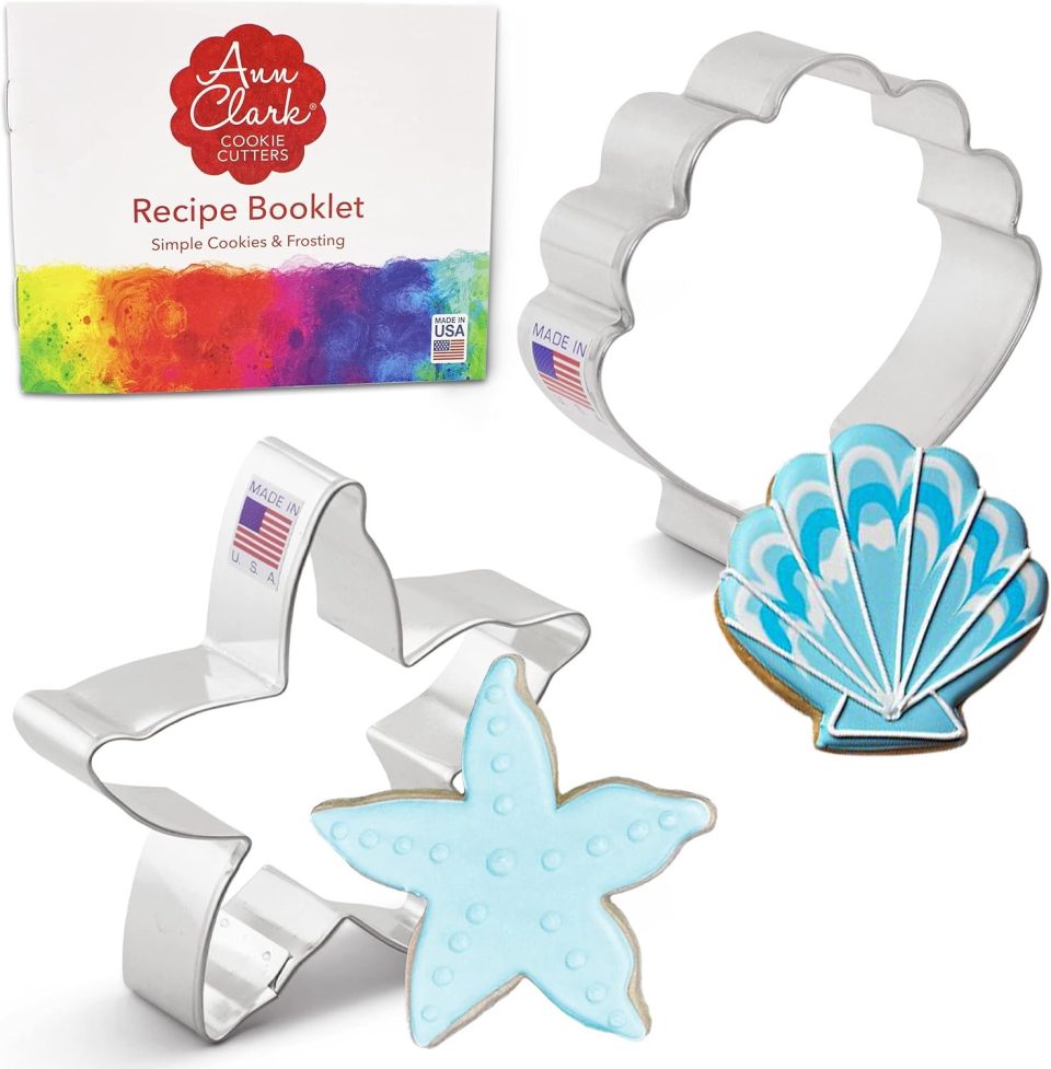 Ann Clark Cookie Cutters Strand Koekjesvormpjes Set Zeester & Schelp (2 stuks)