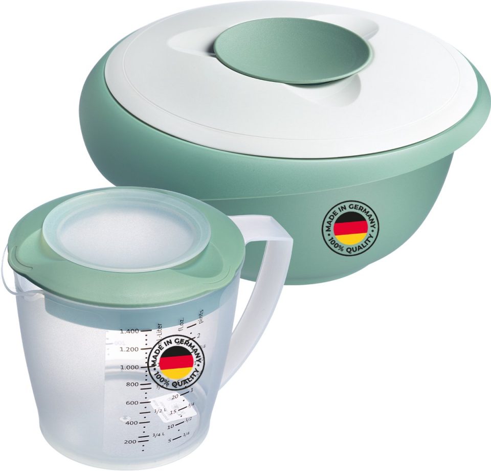 Westmark mengkom () en mengbeker "Helena" () wit 2,5 l 1,4 l