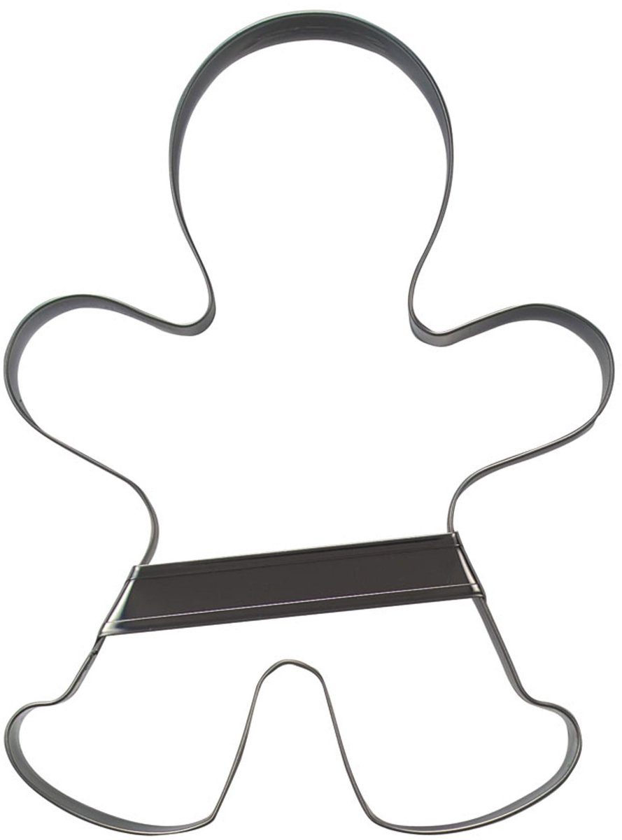 Städter 041332 Peperkoekmannetje Koekjesvorm Zilver 20,5 cm