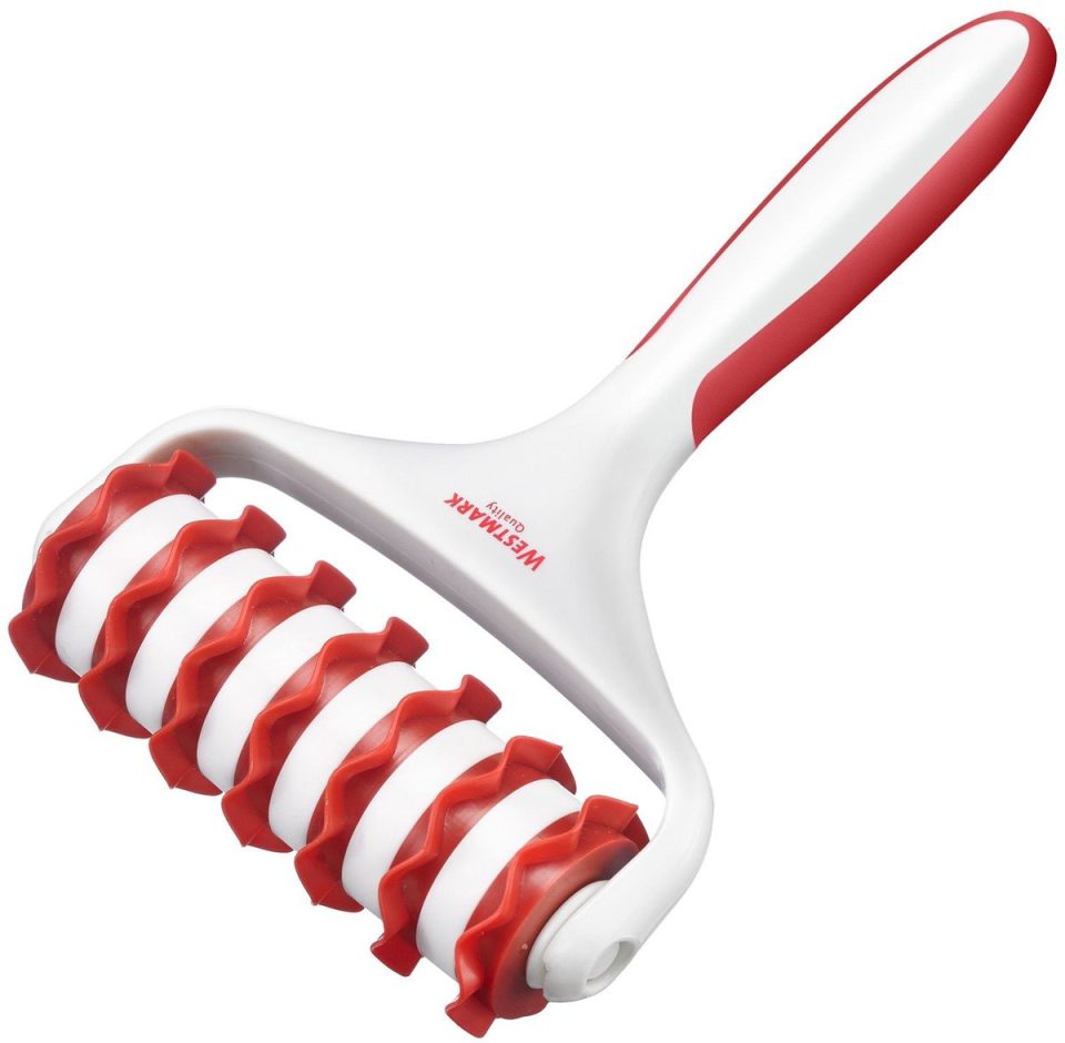 Westmark Deegsnijder, met 7 wieltjes wit rood 19,5 cm