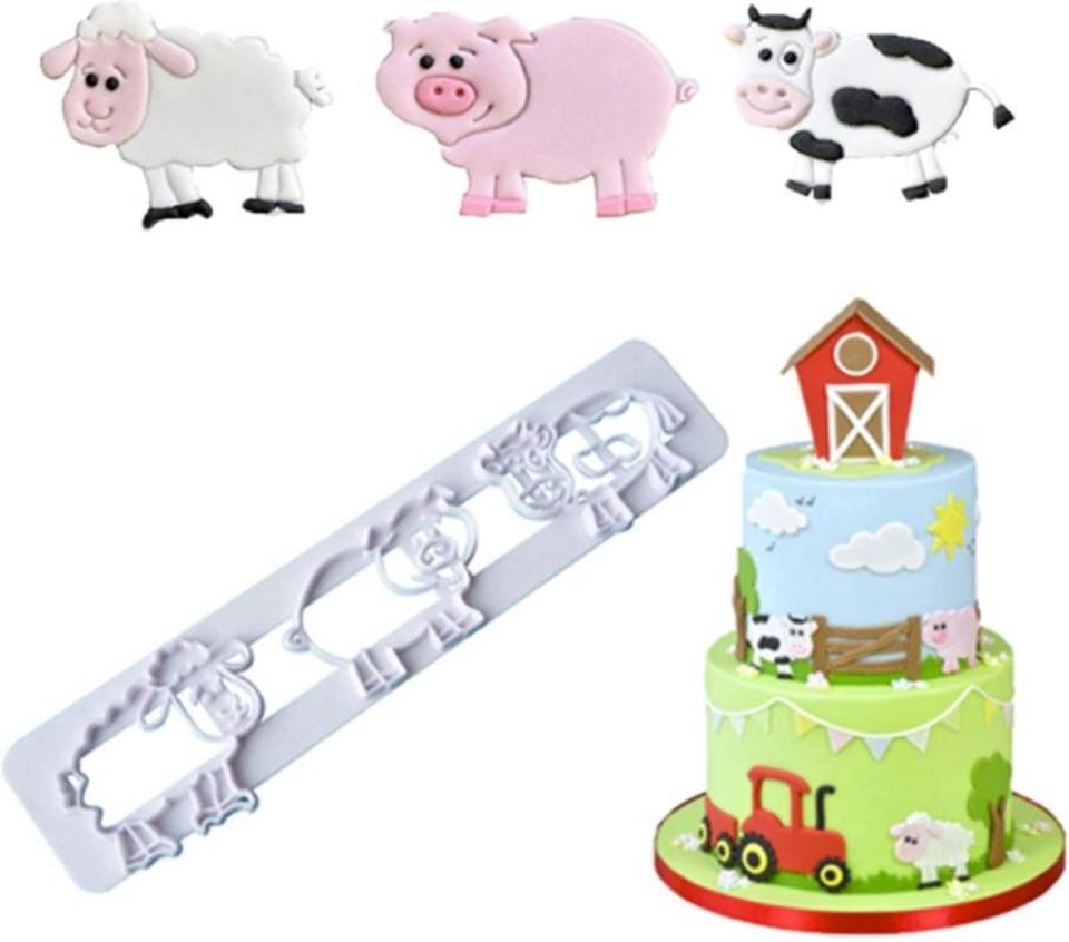 Ardran & Tookar fondant boerderij uitsteekvorm Kunststof