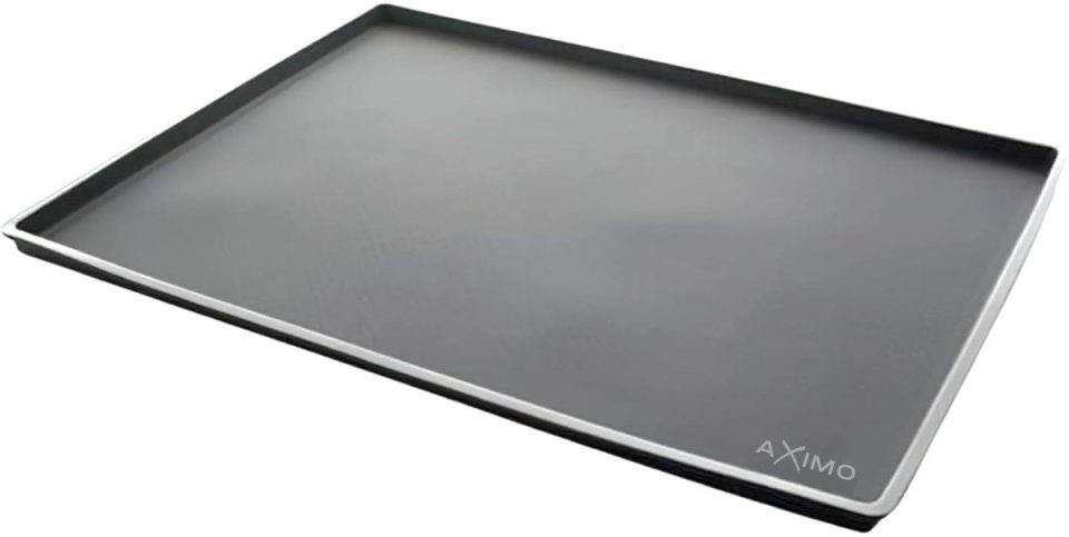 Aximo bakmat Siliconen met Opstaande Randen grijs 40 x 30 cm